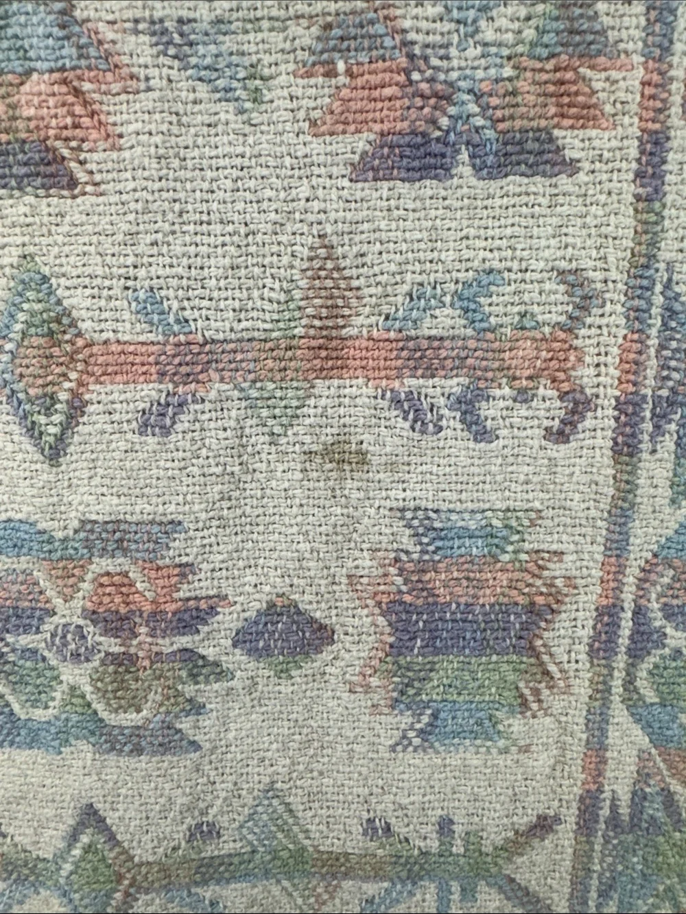 Vintage Southwestern Woven Runner Rug Table Runner 39”x17.5” Pastel Boho